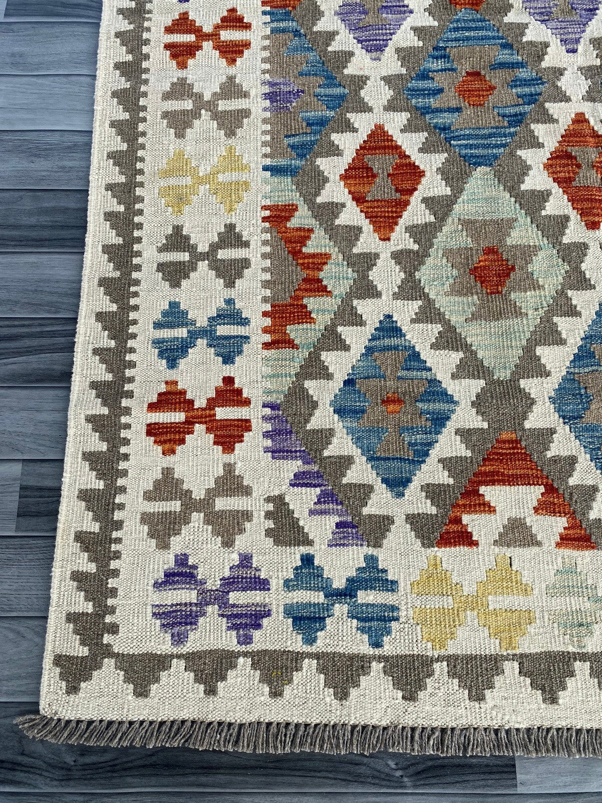 Handmade Afghan Chobi Kilim Rug 200 CM x  153 CM ( SS # 140 )