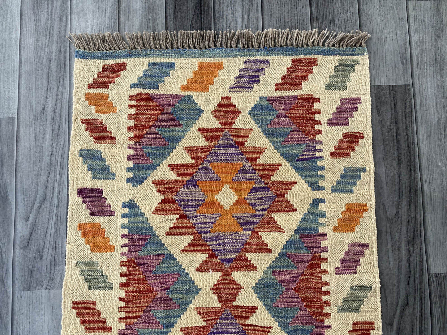 Handmade Afghan Chobi Kilim Rug 82x62 cm KAS#715