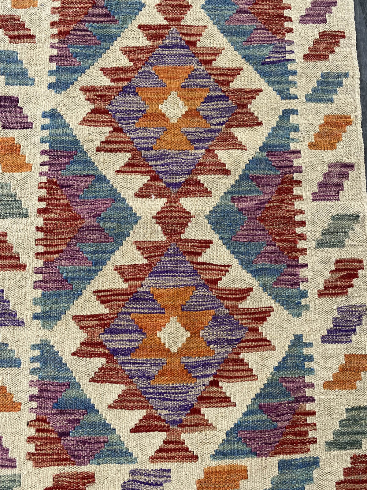 Handmade Afghan Chobi Kilim Rug 82x62 cm KAS#715