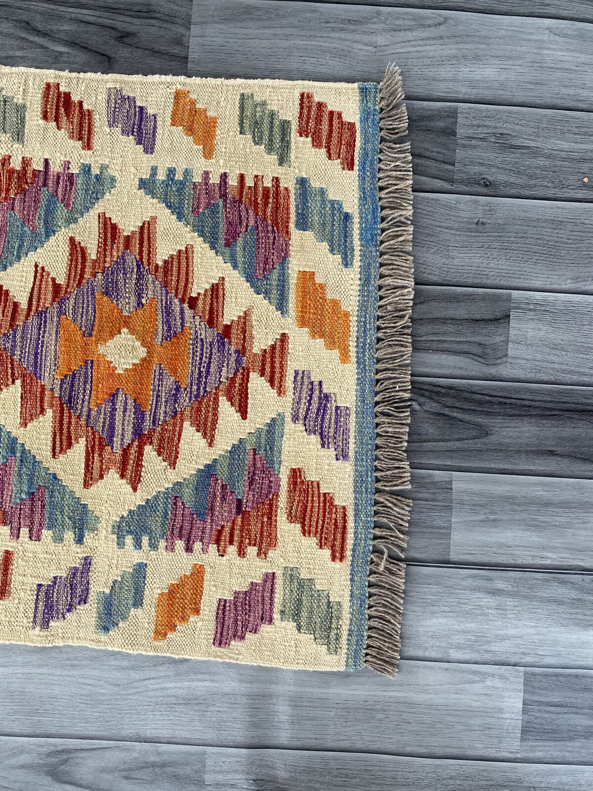 Handmade Afghan Chobi Kilim Rug 82x62 cm KAS#715
