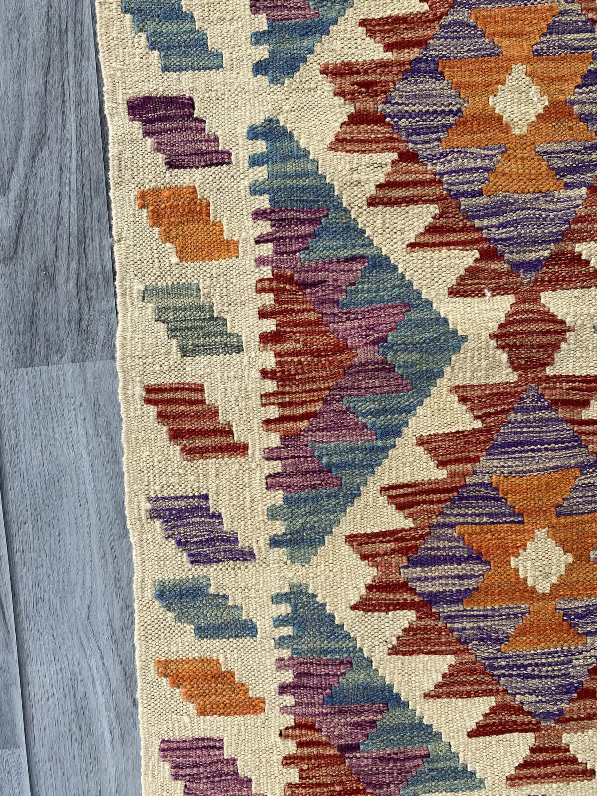 Handmade Afghan Chobi Kilim Rug 82x62 cm KAS#715