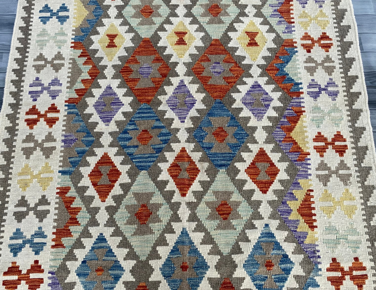 Handmade Afghan Chobi Kilim Rug 200 CM x  153 CM  SS # 140