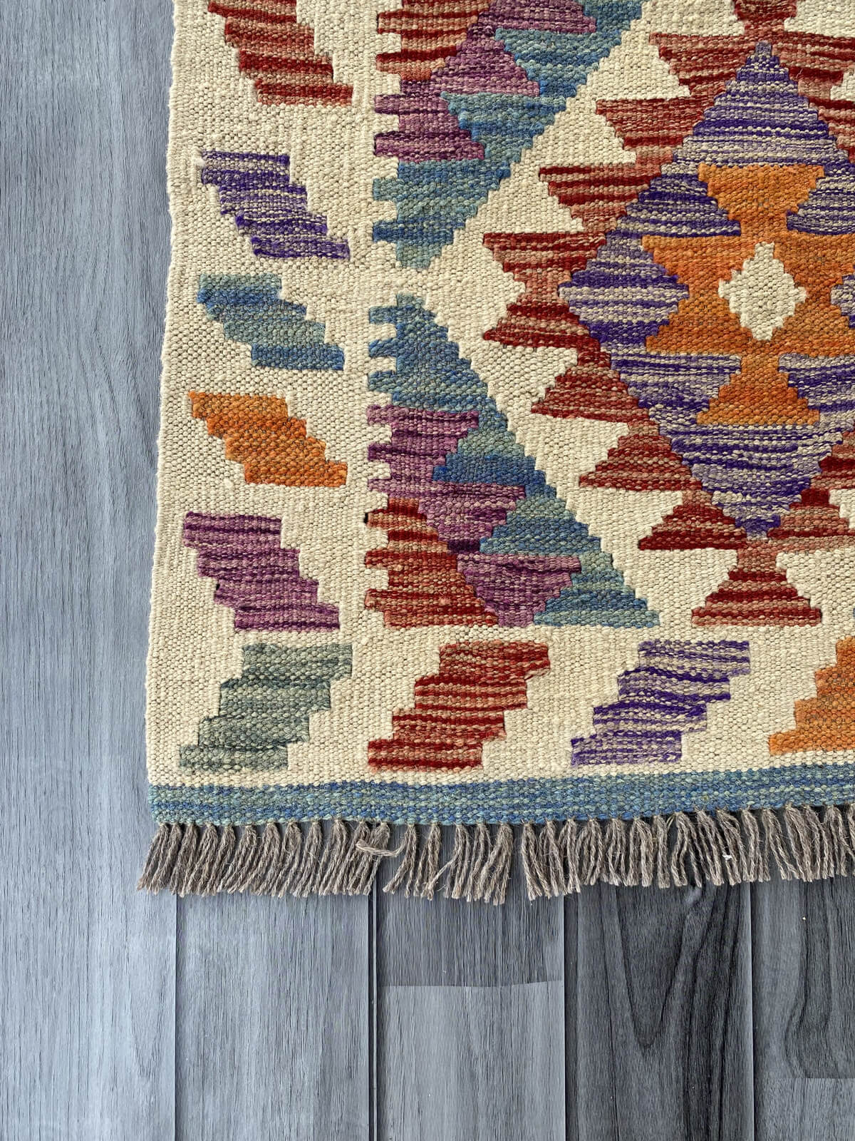 Handmade Afghan Chobi Kilim Rug 82x62 cm KAS#715