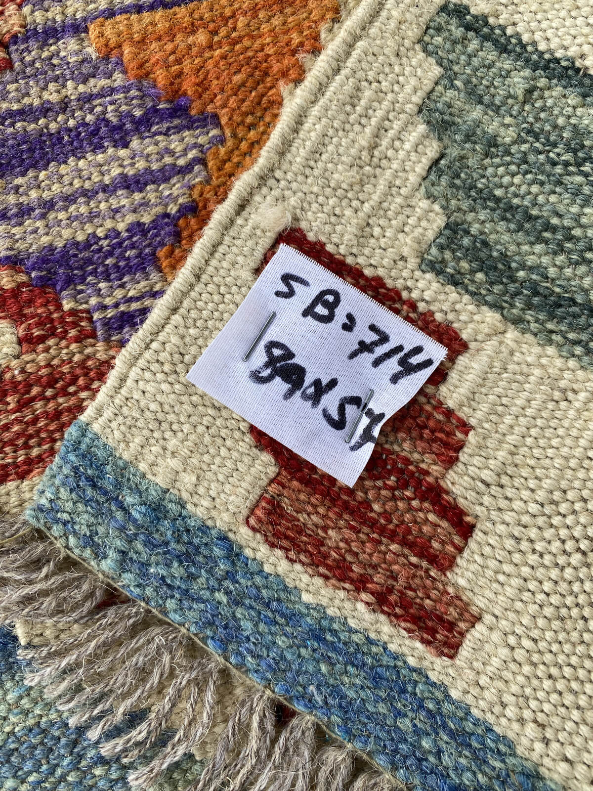 Handmade Afghan Chobi Kilim Rug 82x62 cm KAS#715