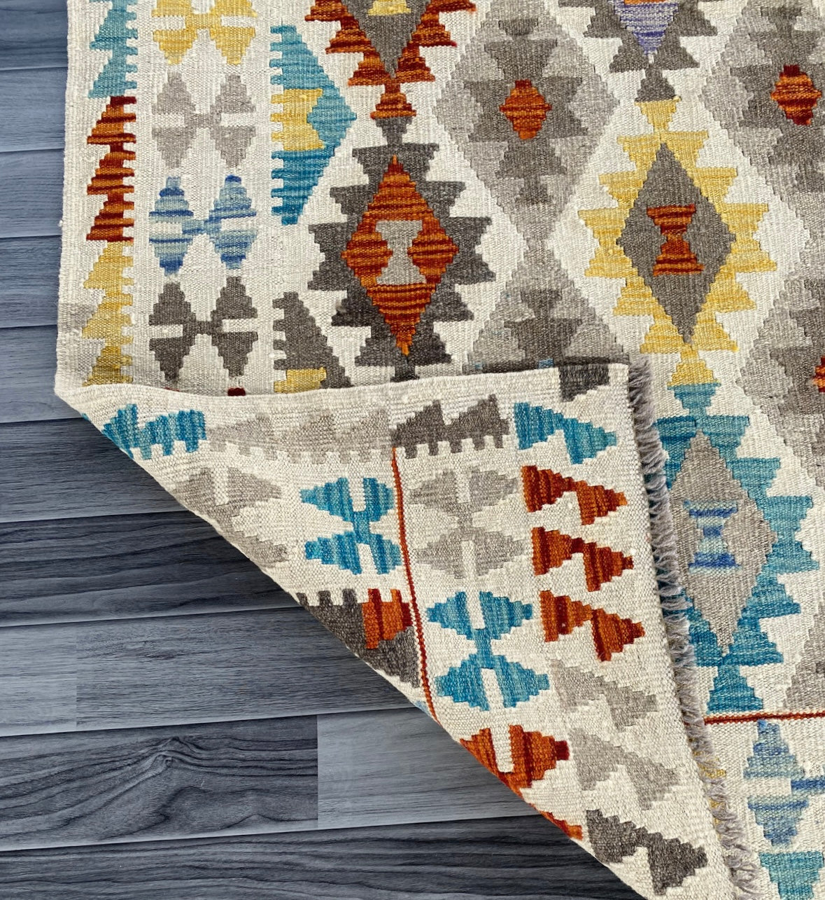 Handmade Afghan Chobi Kilim Rug 200 CM x  153 CM ( SS # 139 )