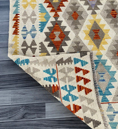 Handmade Afghan Chobi Kilim Rug 200 CM x  153 CM ( SS # 139 )