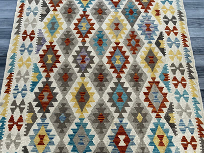 Handmade Afghan Chobi Kilim Rug 200 CM x  153 CM ( SS # 139 )