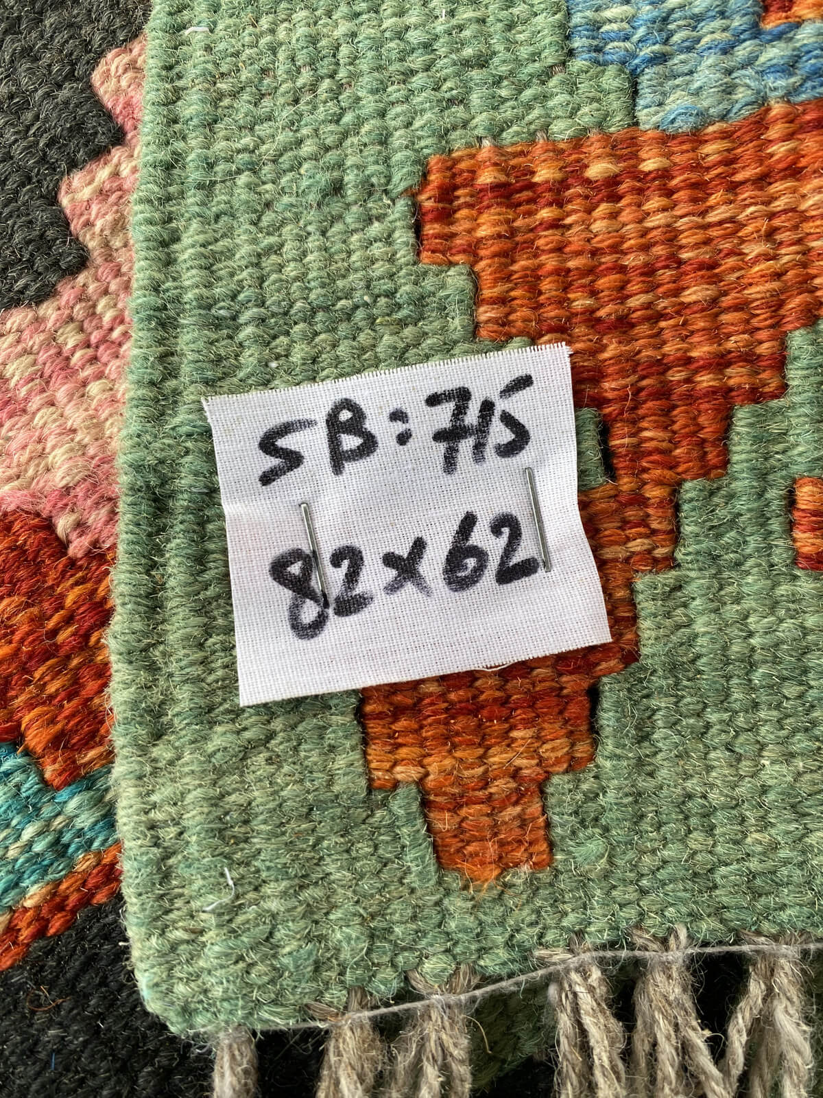 Handmade Afghan Chobi Kilim Rug 95x62 cm KAS#716