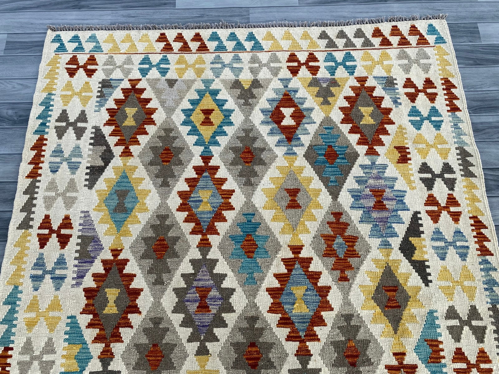 Handmade Afghan Chobi Kilim Rug 200 CM x  153 CM  SS # 139