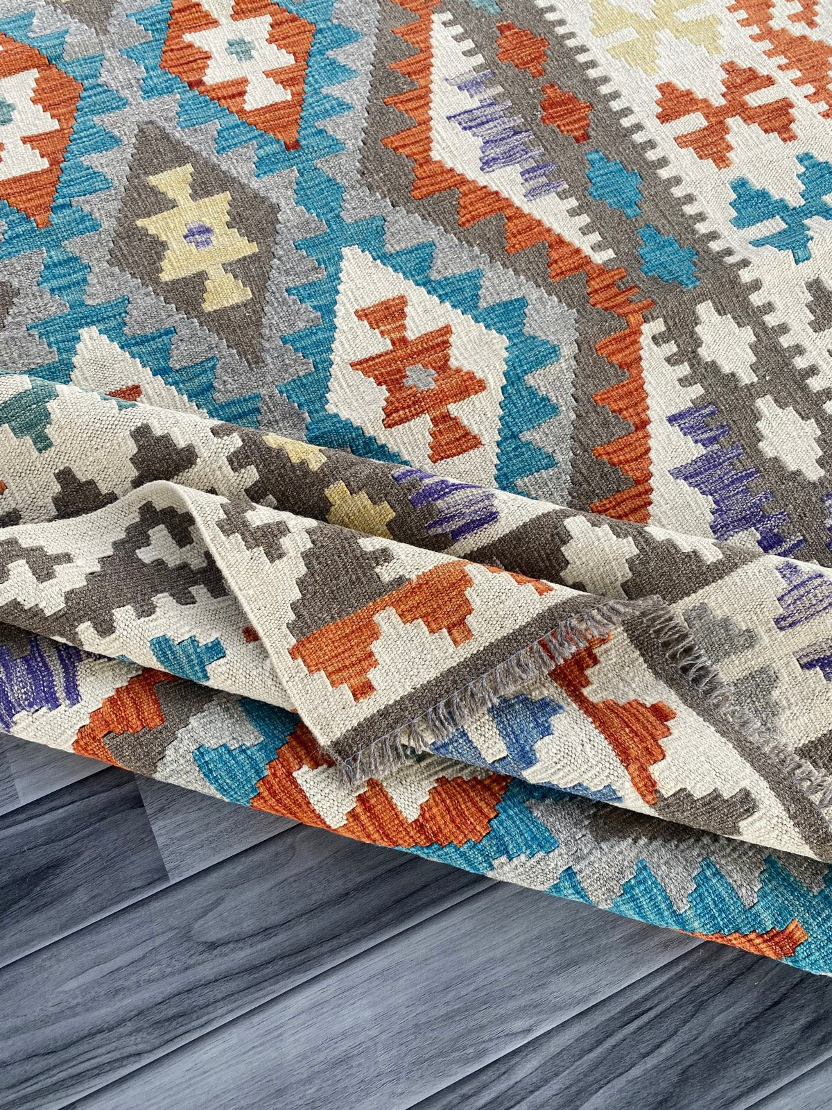 Handmade Afghan Chobi Kilim Rug 202 CM x  152 CM ( SS # 138 )