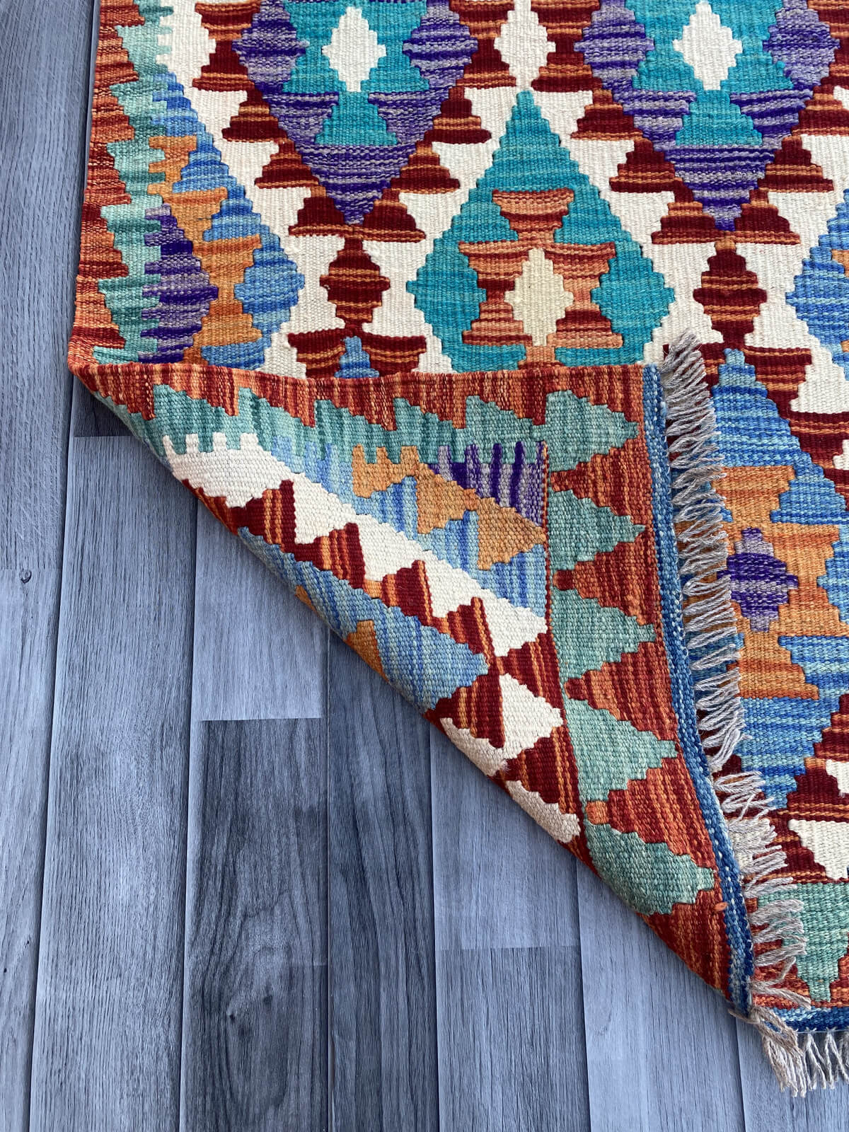 Handmade Flat Weave Kilim Rug (201 CM x 72 CM) SK#1083