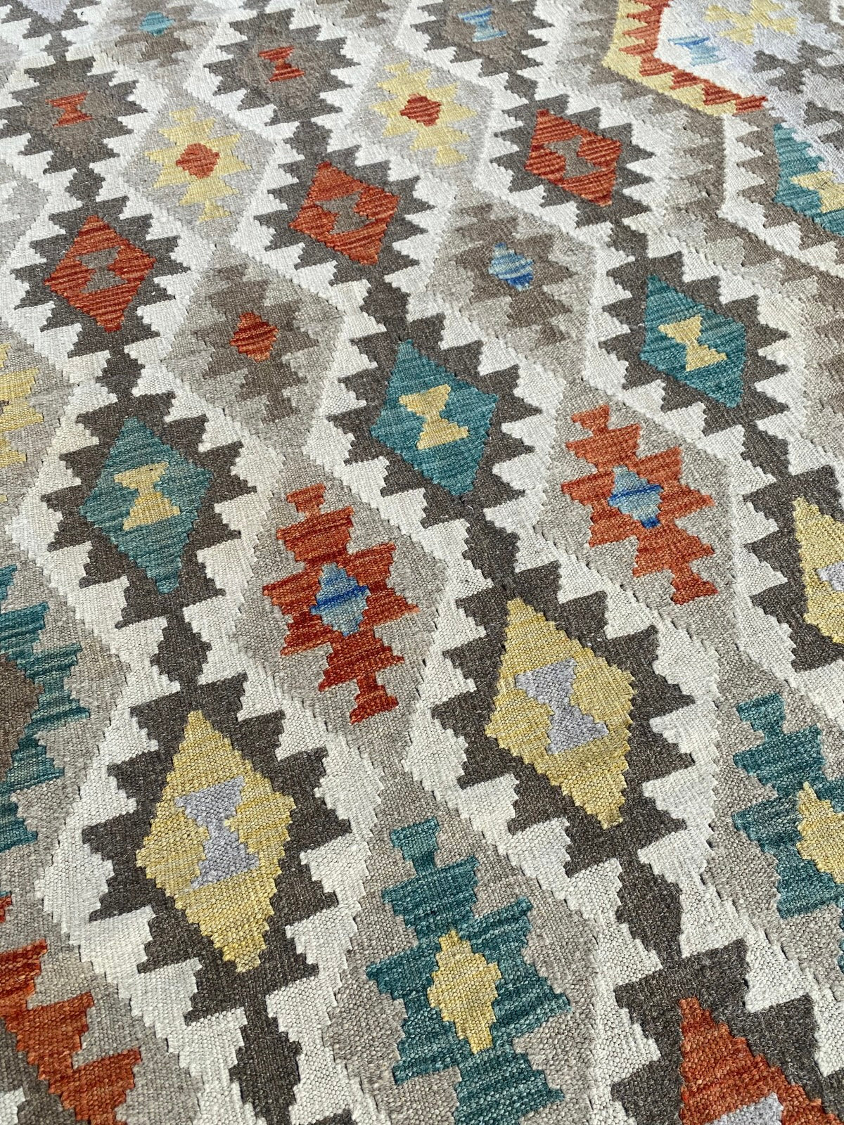 Handmade Afghan Chobi Kilim Rug 195 CM x  148 CM ( SS # 137 )