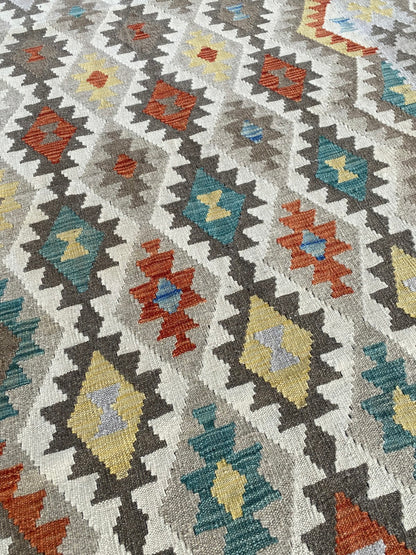 Handmade Afghan Chobi Kilim Rug 195 CM x  148 CM ( SS # 137 )