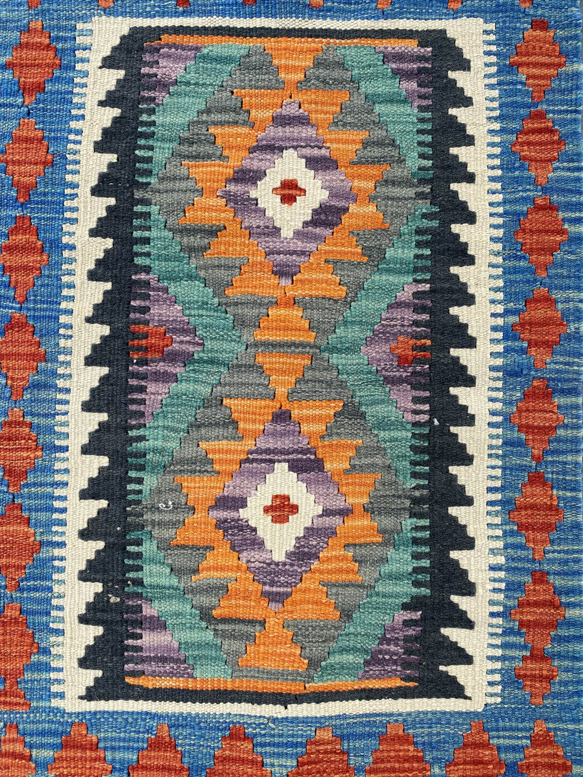 Handmade Afghan Chobi Kilim Rug 77x57 cm KAS#718