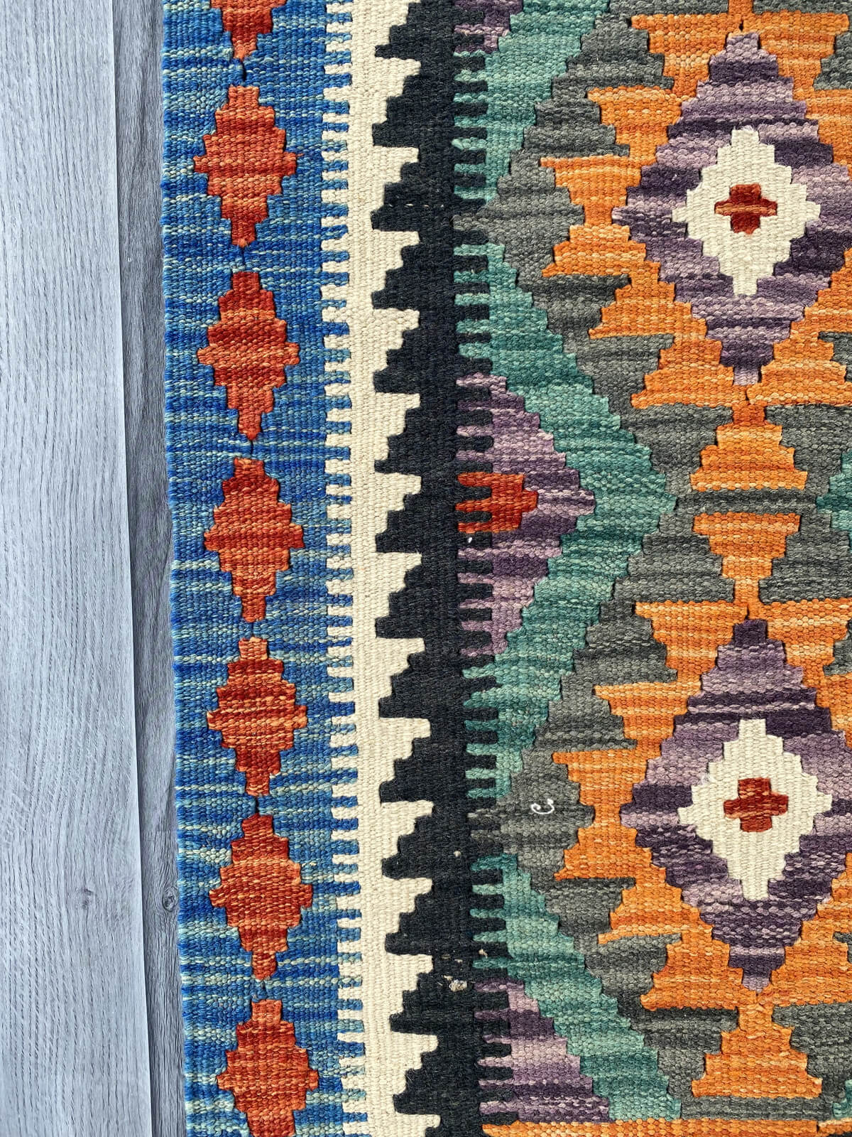 Handmade Afghan Chobi Kilim Rug 77x57 cm KAS#718
