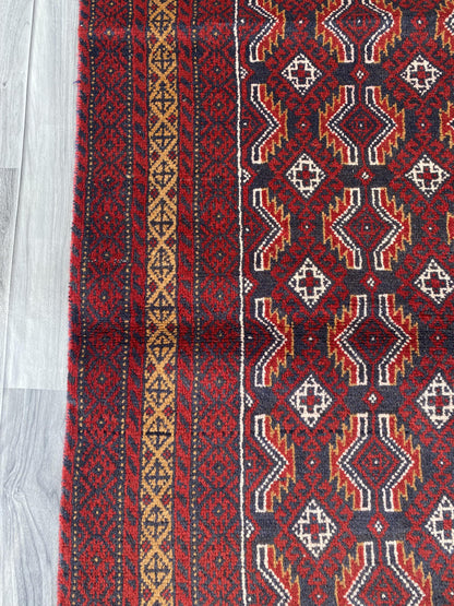 Handmade Afghan Traditional Balochi Rug 190CM x 120CM ES# 1190