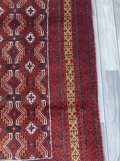 Handmade Afghan Traditional Balochi Rug 190CM x 120CM ES# 1190