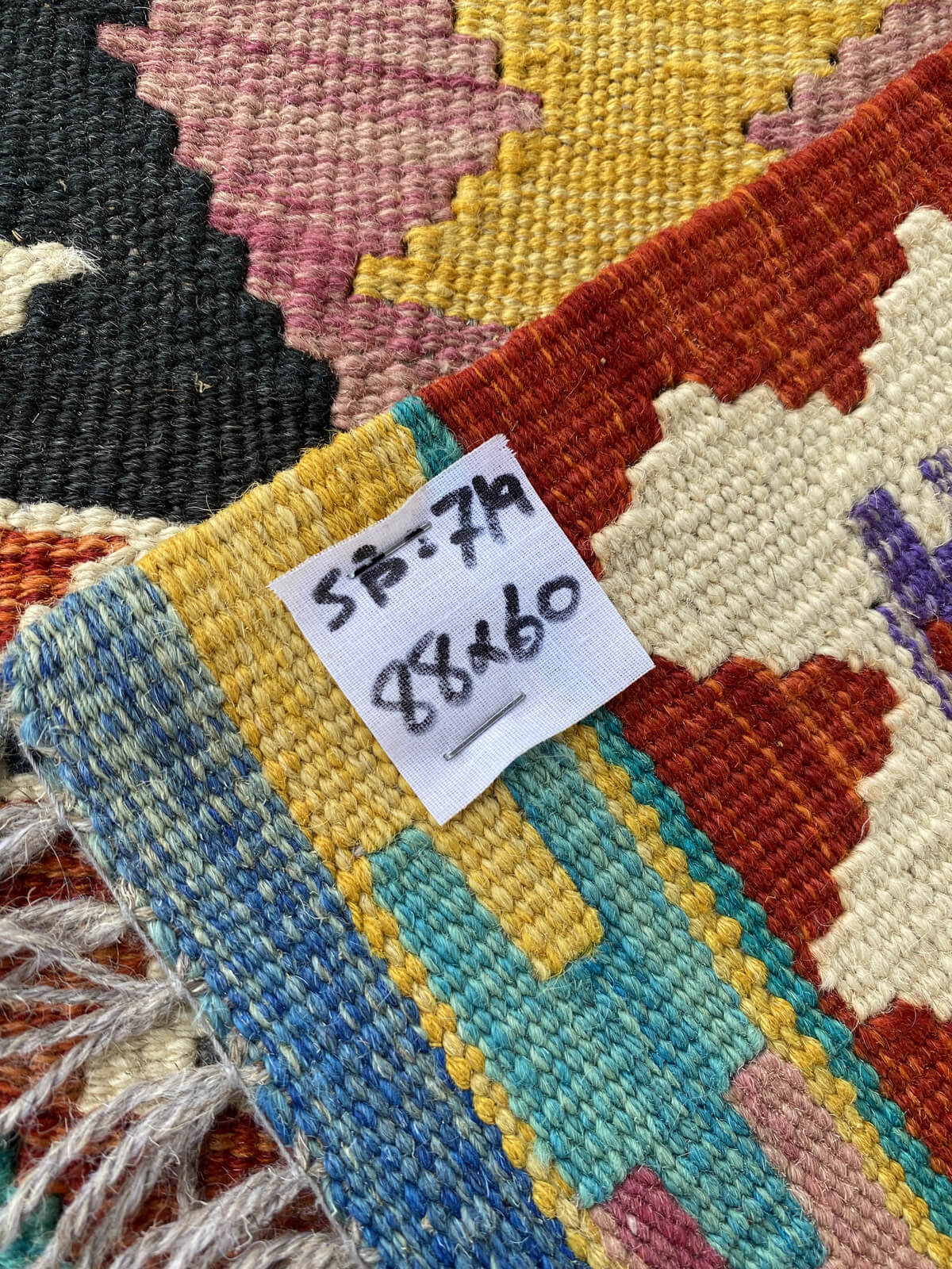 Handmade Afghan Chobi Kilim Rug 88x60 cm KAS#719