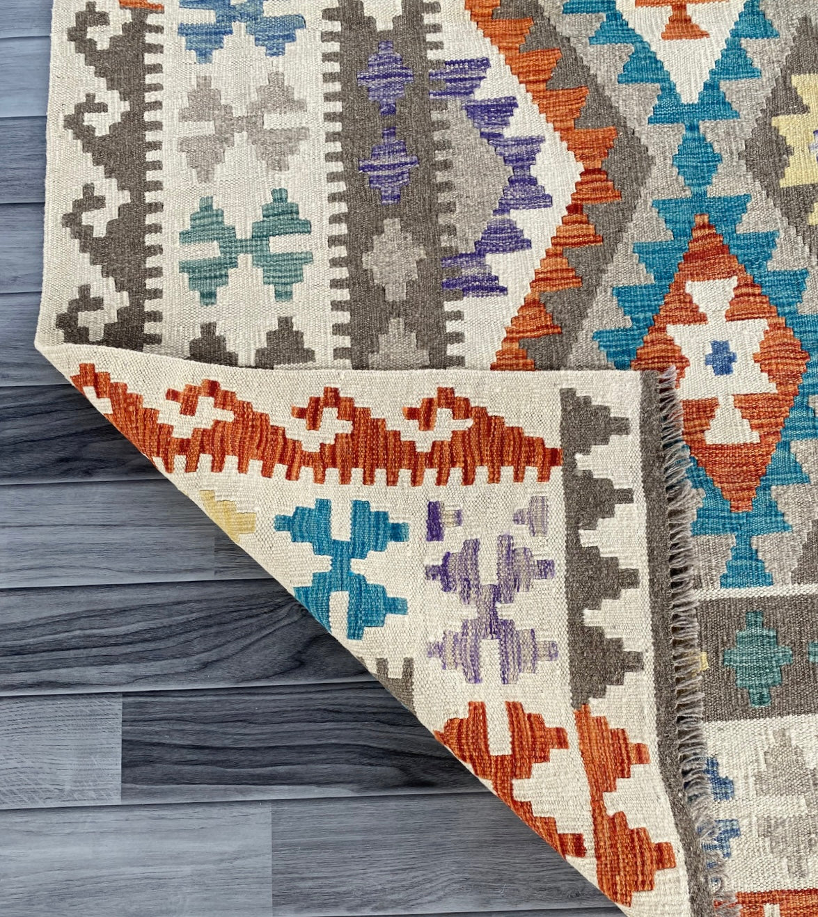 Handmade Afghan Chobi Kilim Rug 200 CM x  152 CM ( SS # 135 )