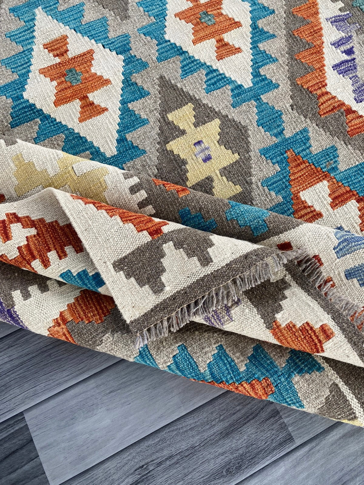 Handmade Afghan Chobi Kilim Rug 200 CM x  152 CM ( SS # 135 )