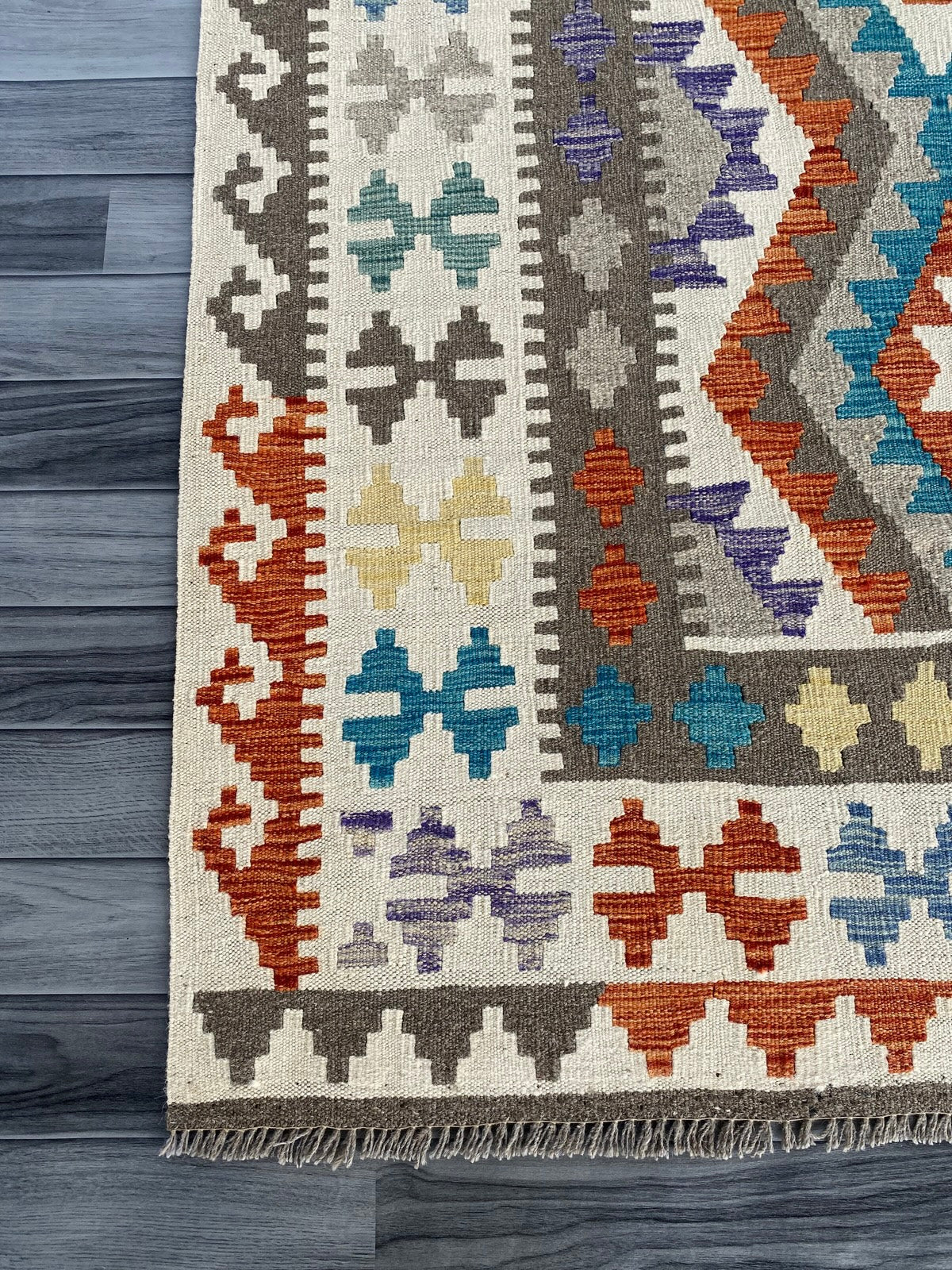 Handmade Afghan Chobi Kilim Rug 200 CM x  152 CM ( SS # 135 )