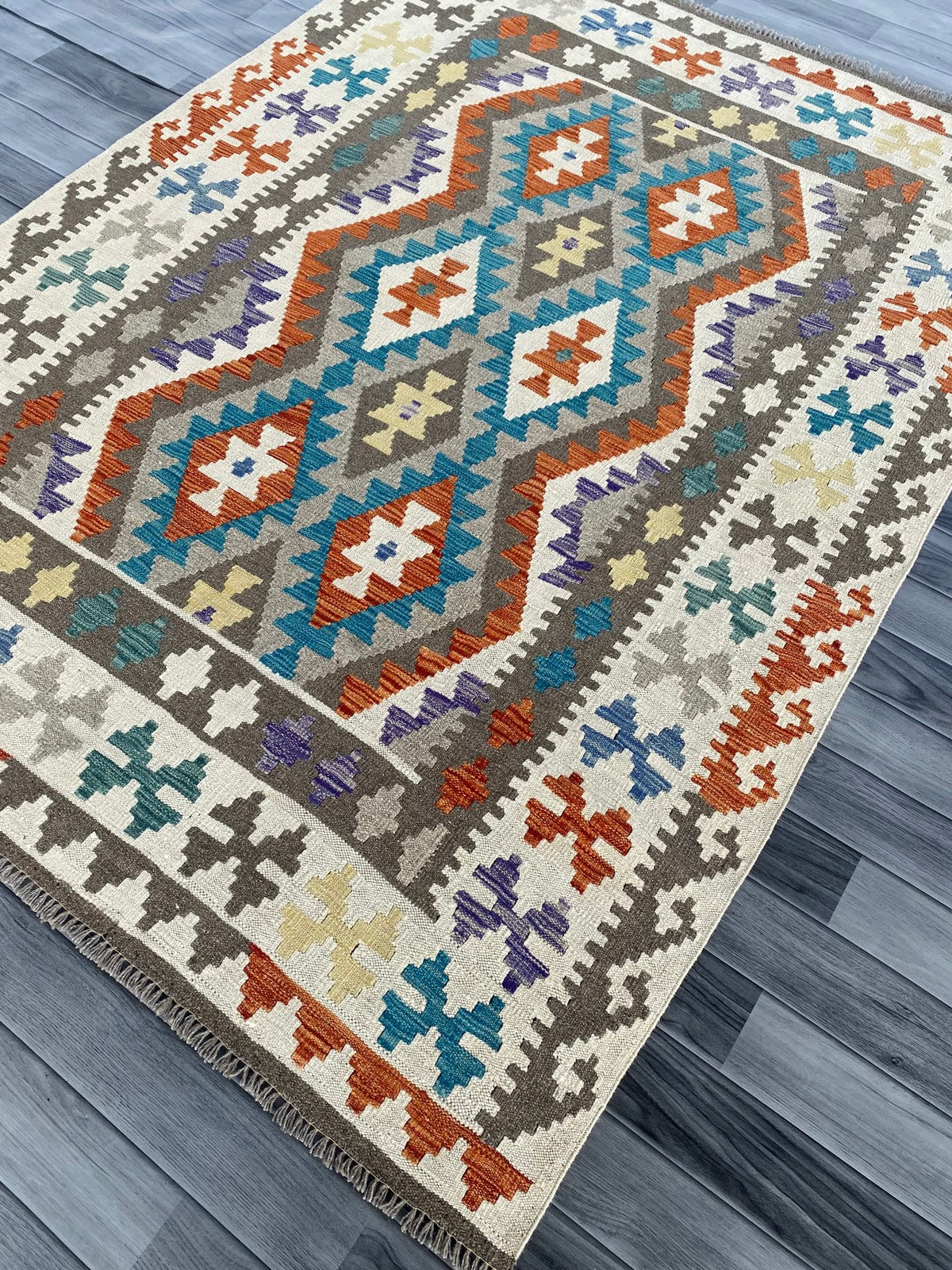 Handmade Afghan Chobi Kilim Rug 200 CM x  152 CM  SS # 135