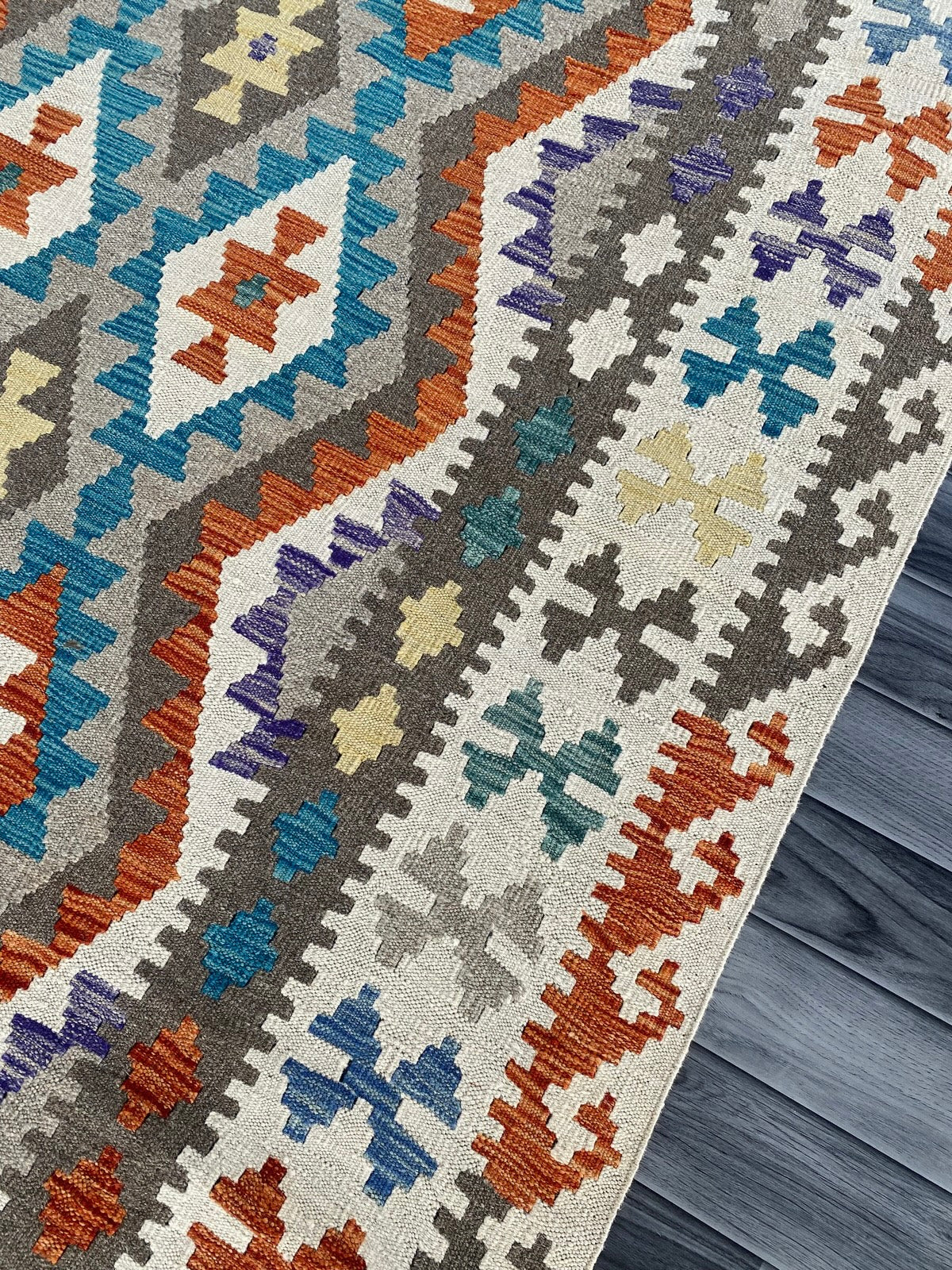 Handmade Afghan Chobi Kilim Rug 200 CM x  152 CM ( SS # 135 )