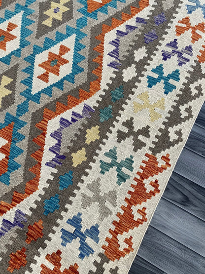 Handmade Afghan Chobi Kilim Rug 200 CM x  152 CM ( SS # 135 )