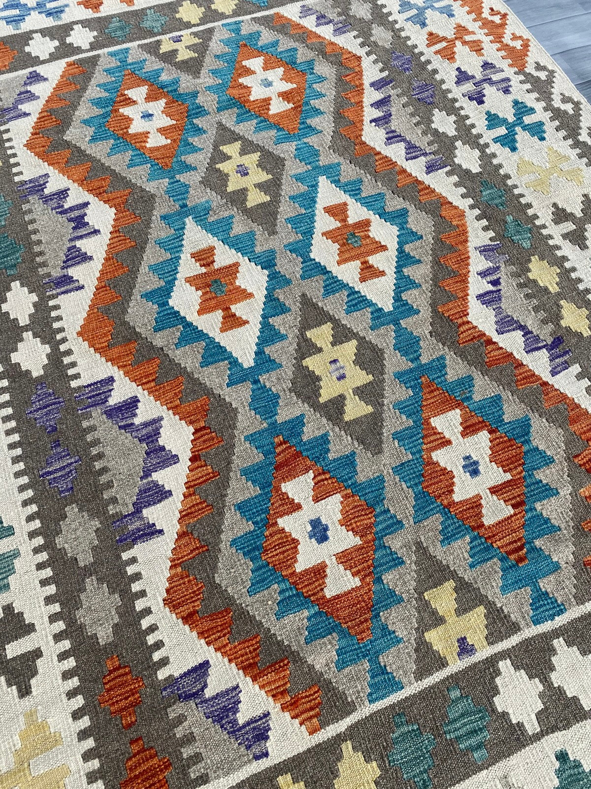 Handmade Afghan Chobi Kilim Rug 200 CM x  152 CM ( SS # 135 )