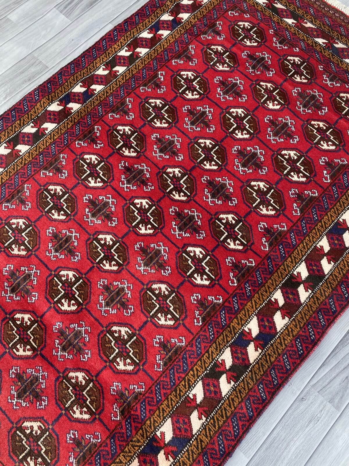 Handmade Afghan Traditional Balochi Rug 195CM x 115CM ES# 1192