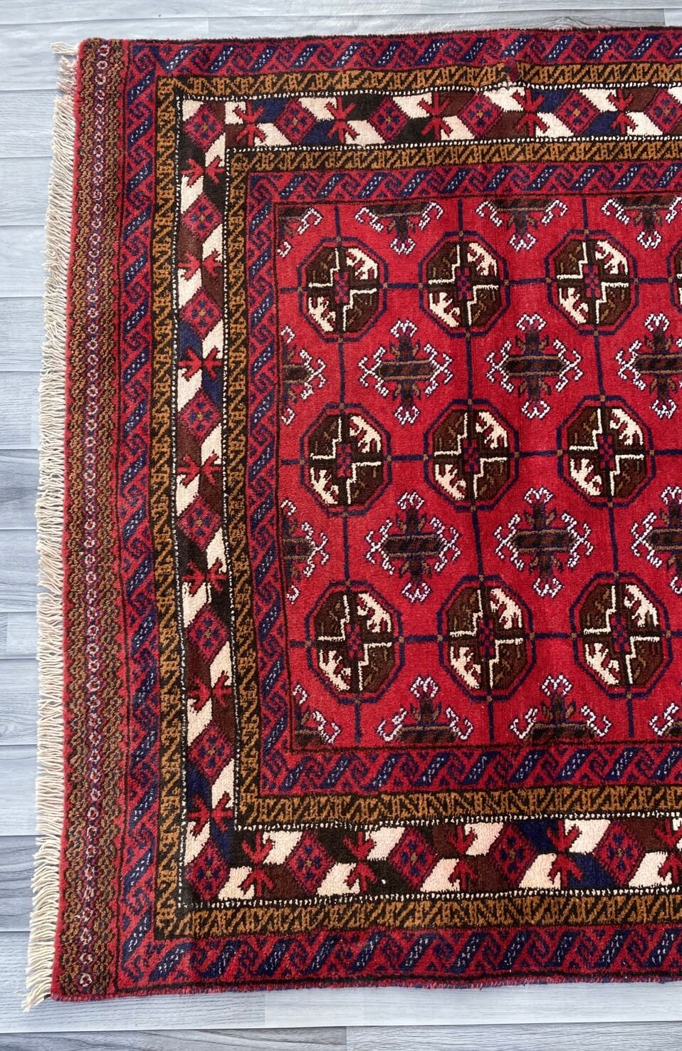 Handmade Afghan Traditional Balochi Rug 195CM x 115CM ES# 1192