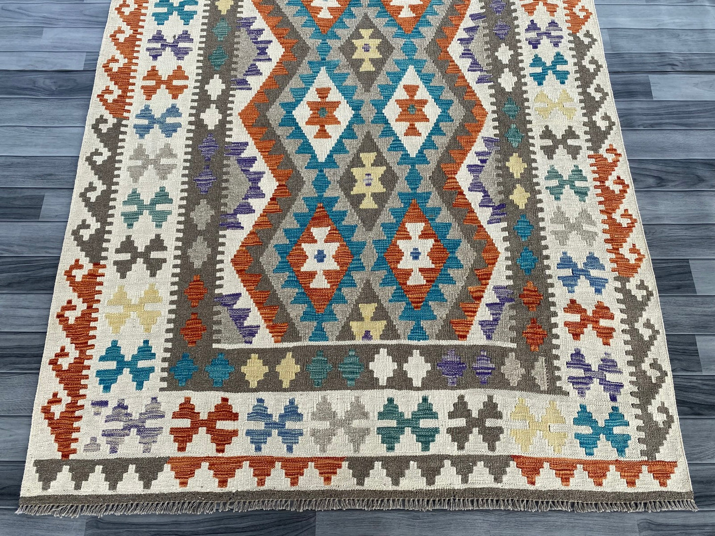 Handmade Afghan Chobi Kilim Rug 200 CM x  152 CM ( SS # 135 )