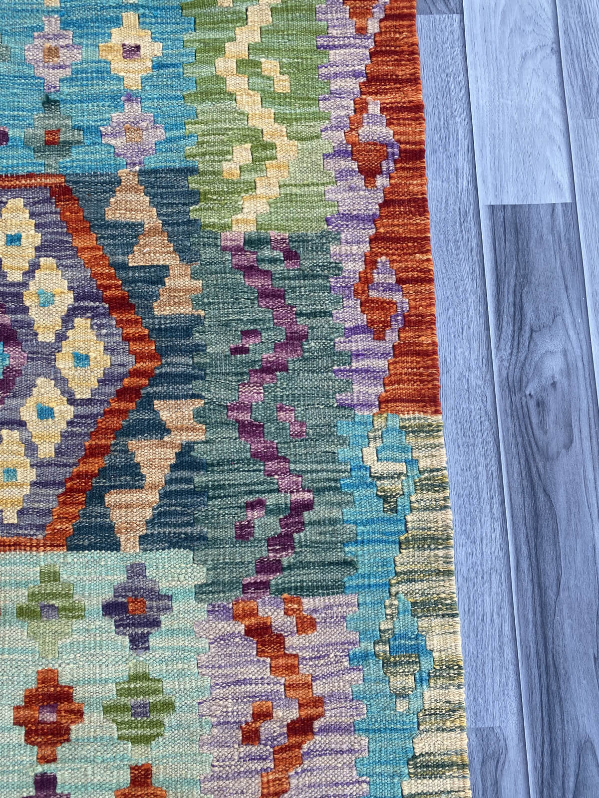 Handmade Flat Weave Kilim Rug (296 CM x 86 CM) SK#1087