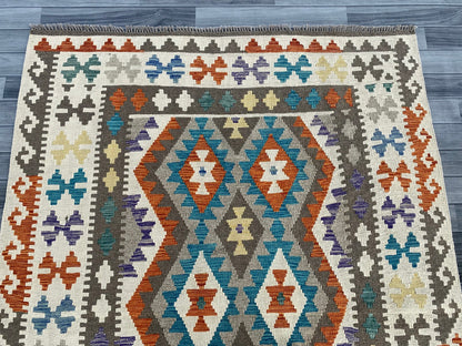 Handmade Afghan Chobi Kilim Rug 200 CM x  152 CM ( SS # 135 )