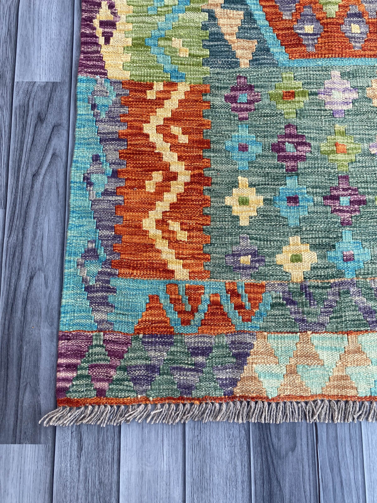 Handmade Flat Weave Kilim Rug (296 CM x 86 CM) SK#1087