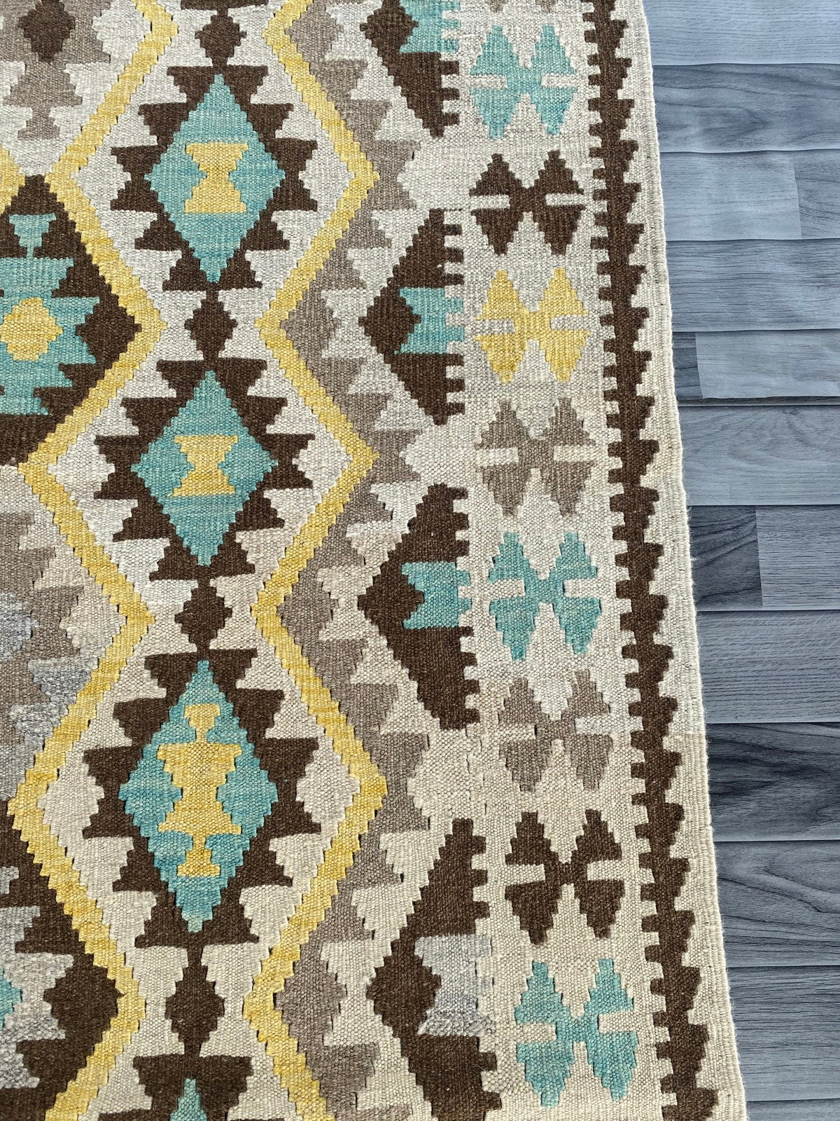 Handmade Afghan Chobi Kilim Rug 197 CM x  154 CM ( SS # 134 )