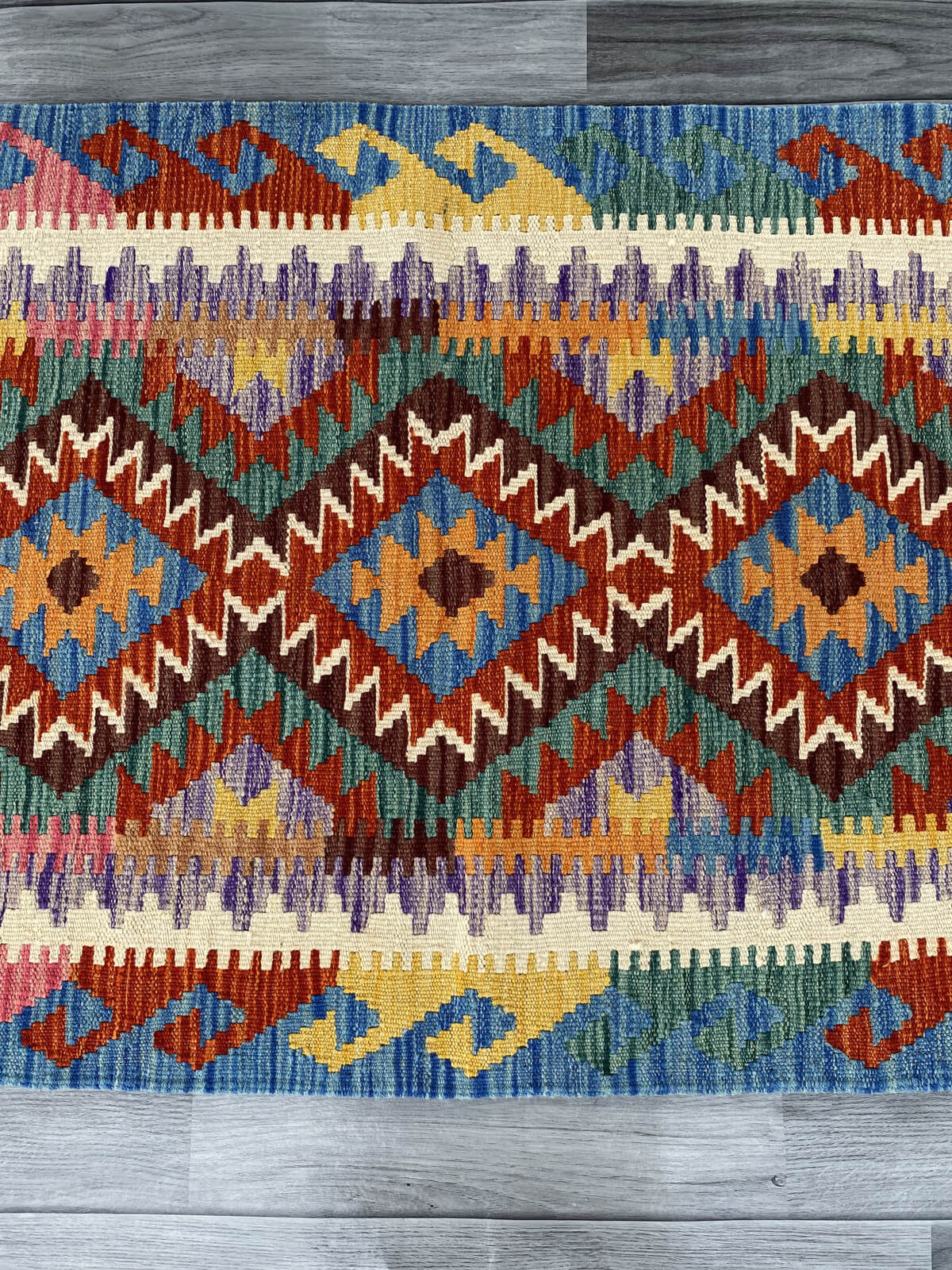 Handmade Afghan Chobi Kilim Rug 118x79 cm KAS#722