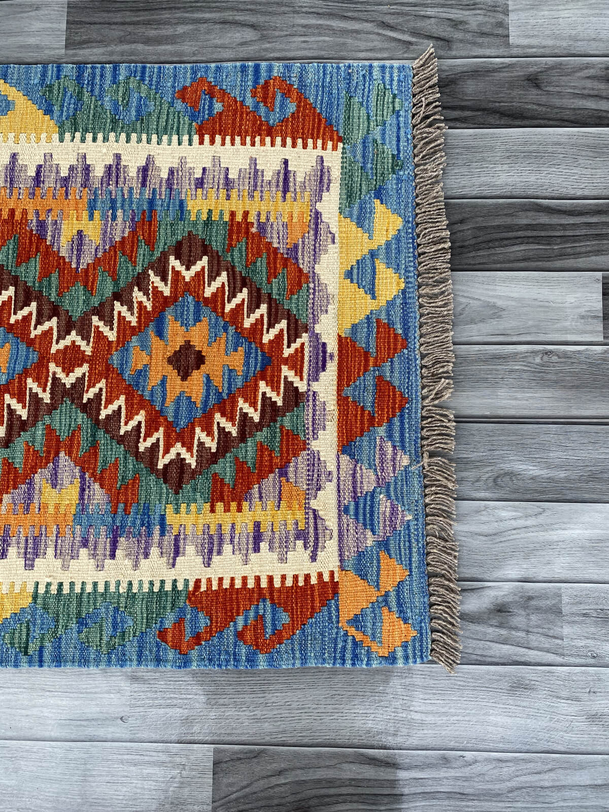 Handmade Afghan Chobi Kilim Rug 118x79 cm KAS#722