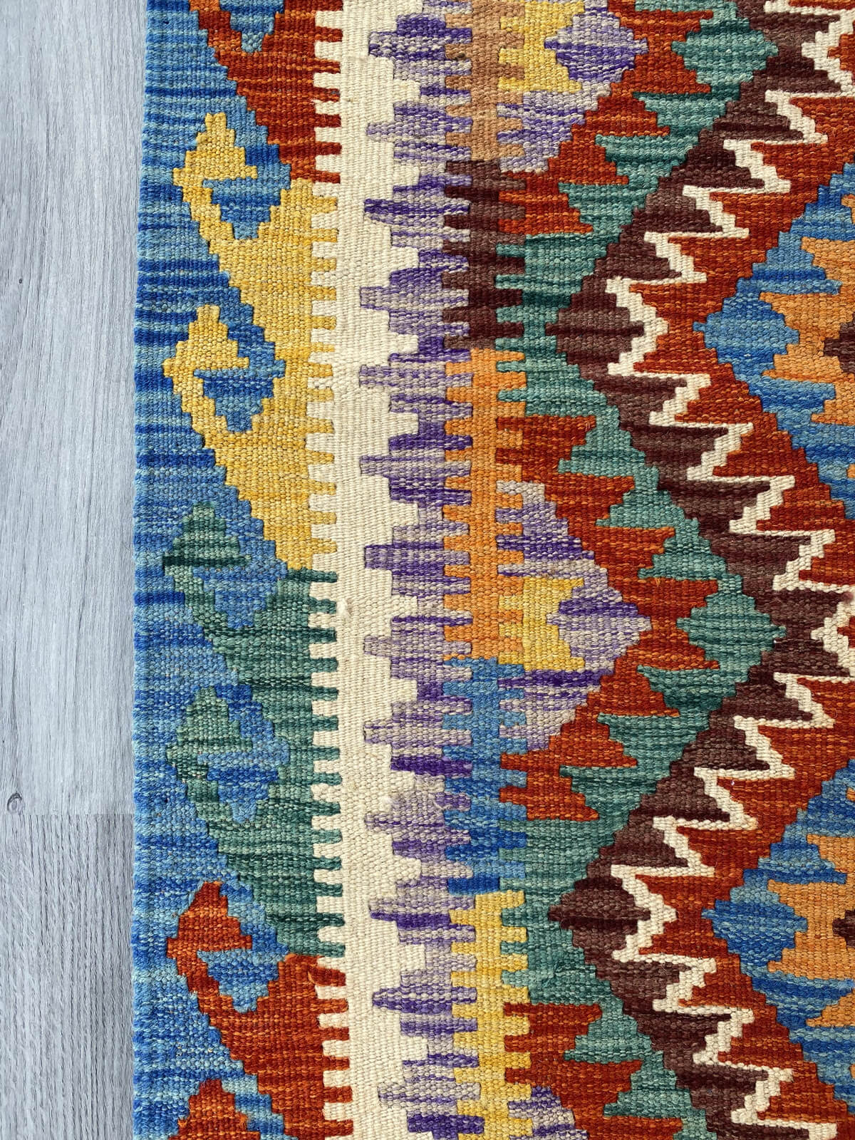 Handmade Afghan Chobi Kilim Rug 118x79 cm KAS#722