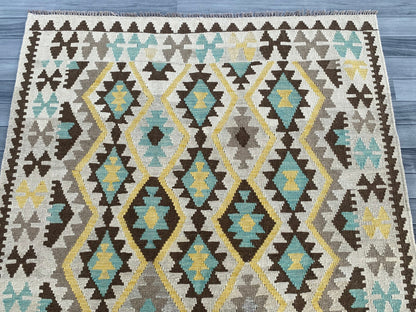 Handmade Afghan Chobi Kilim Rug 197 CM x  154 CM ( SS # 134 )