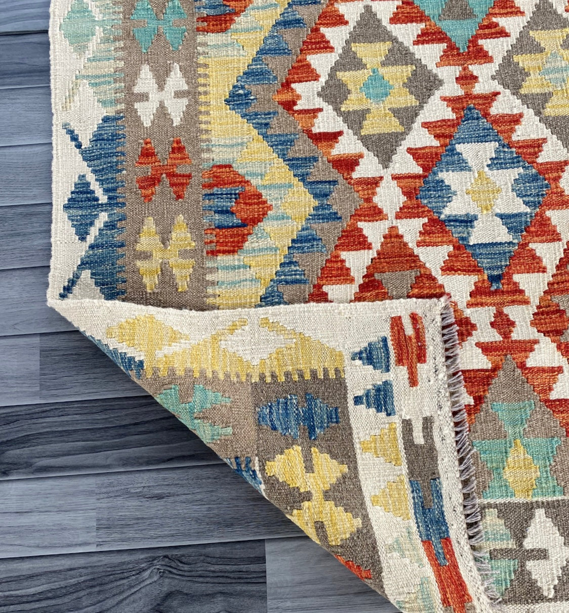 Handmade Afghan Chobi Kilim Rug 202  CM x  153 CM ( SS # 133 )