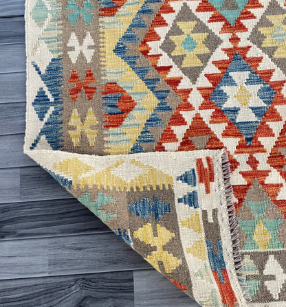 Handmade Afghan Chobi Kilim Rug 202  CM x  153 CM ( SS # 133 )