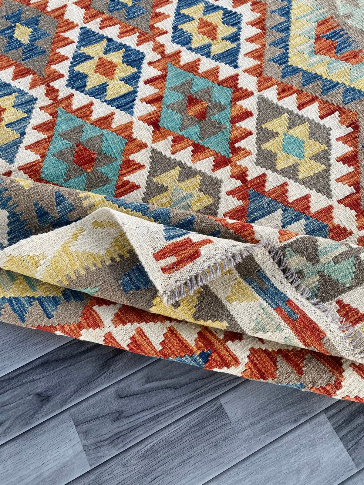 Handmade Afghan Chobi Kilim Rug 202  CM x  153 CM ( SS # 133 )