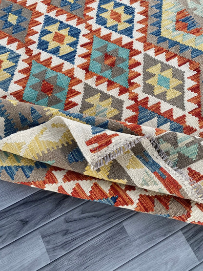 Handmade Afghan Chobi Kilim Rug 202  CM x  153 CM ( SS # 133 )