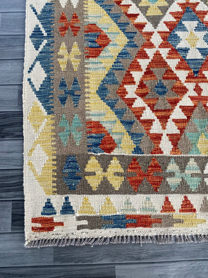 Handmade Afghan Chobi Kilim Rug 202  CM x  153 CM ( SS # 133 )