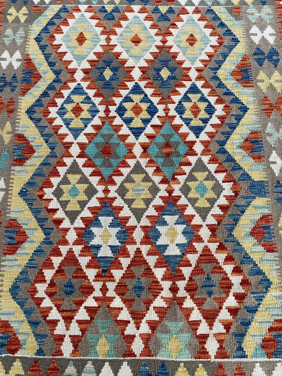 Handmade Afghan Chobi Kilim Rug 202  CM x  153 CM ( SS # 133 )