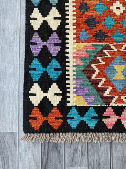 Handmade Afghan Chobi Kilim Rug 123x79 cm KAS#723
