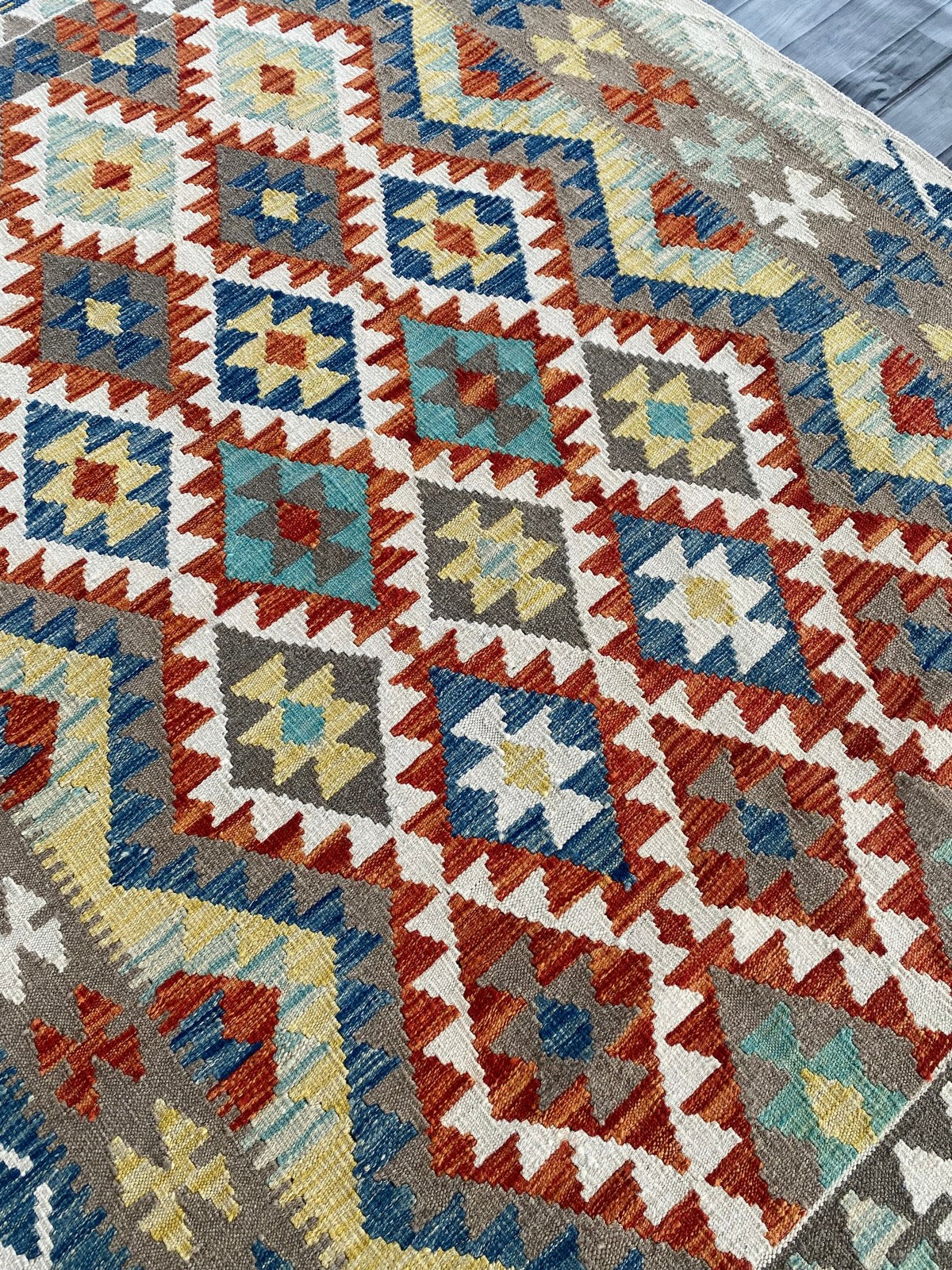 Handmade Afghan Chobi Kilim Rug 202  CM x  153 CM ( SS # 133 )