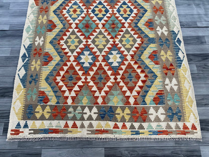 Handmade Afghan Chobi Kilim Rug 202  CM x  153 CM ( SS # 133 )