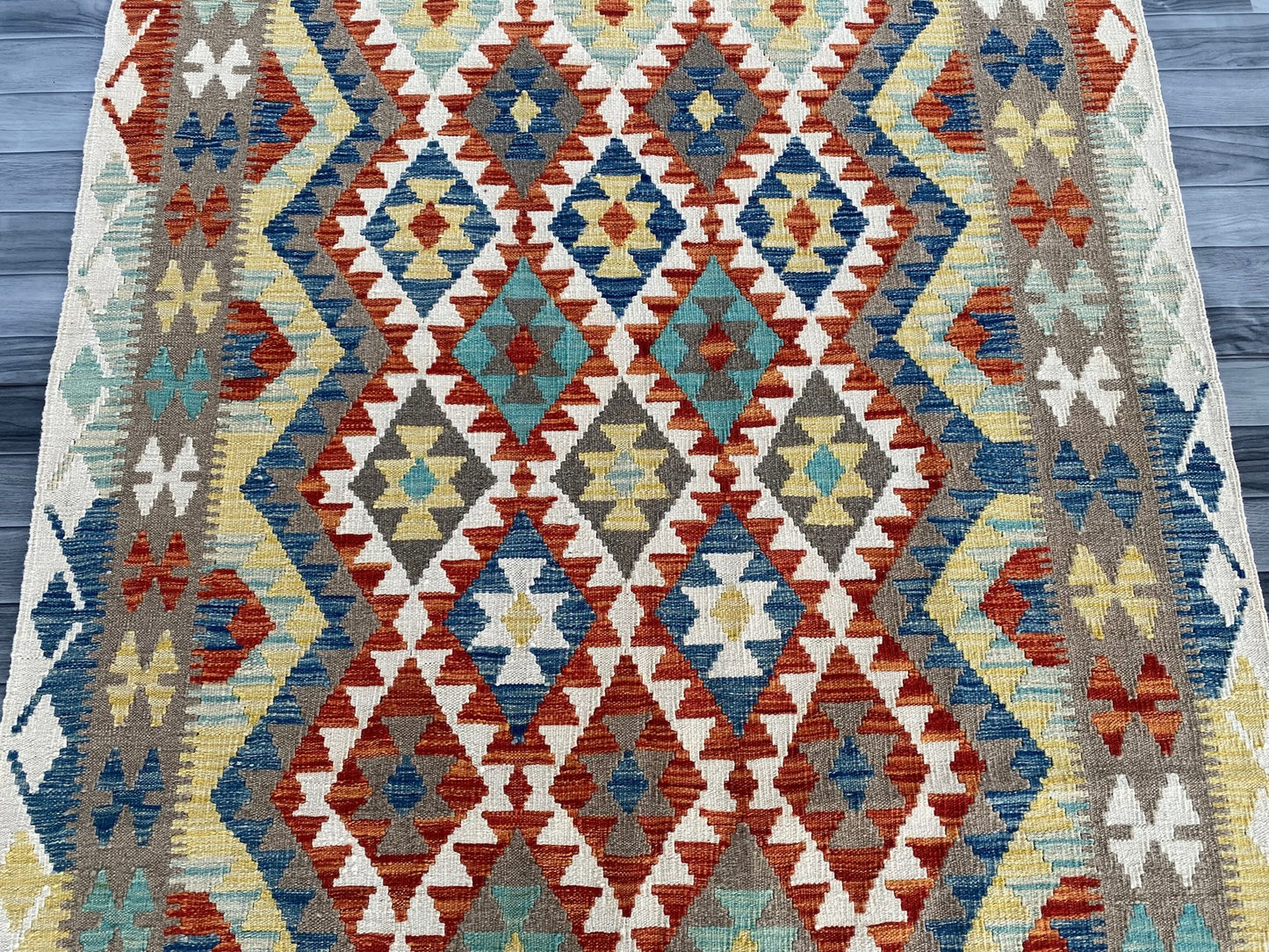 Handmade Afghan Chobi Kilim Rug 202  CM x  153 CM ( SS # 133 )